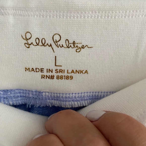 Lilly Pulitzer Beach Palazzo Pant in Beckon blue and Resort white NWT - Picture 4 of 5